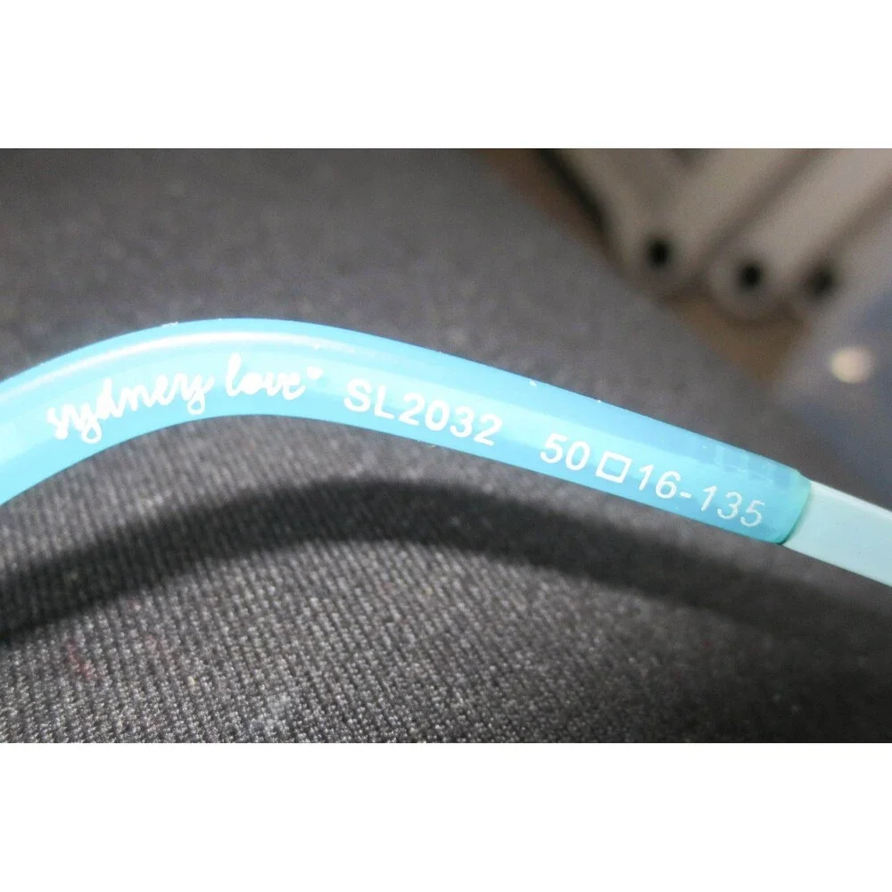 Sydney Love SL2032 Black Blue Rectangular Eyeglasses Frames 50-16-135 SL 2032
